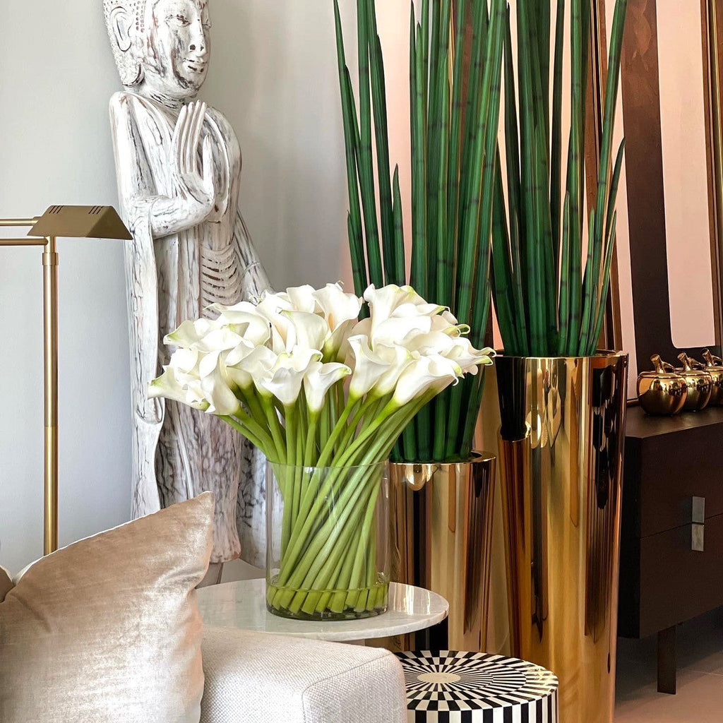 Calla Lilies in Glass Cylinder – The Ever Botanic