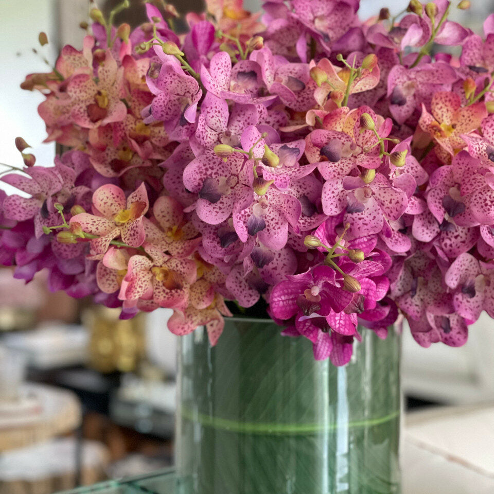 Mixed Mokara Orchids in Large Rota Cylinder – The Ever Botanic