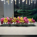 Modern House Glass Vase with Pink Vandas and Green Cymbidiums – The Ever Botanic