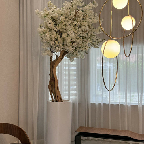 Matt Beige St. Tropez Vase with White Cherry Blossom Tree – The Ever Botanic