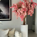 Matte White St. Tropez Vase with Personalized Pink Cherry Blossoms – The Ever Botanic