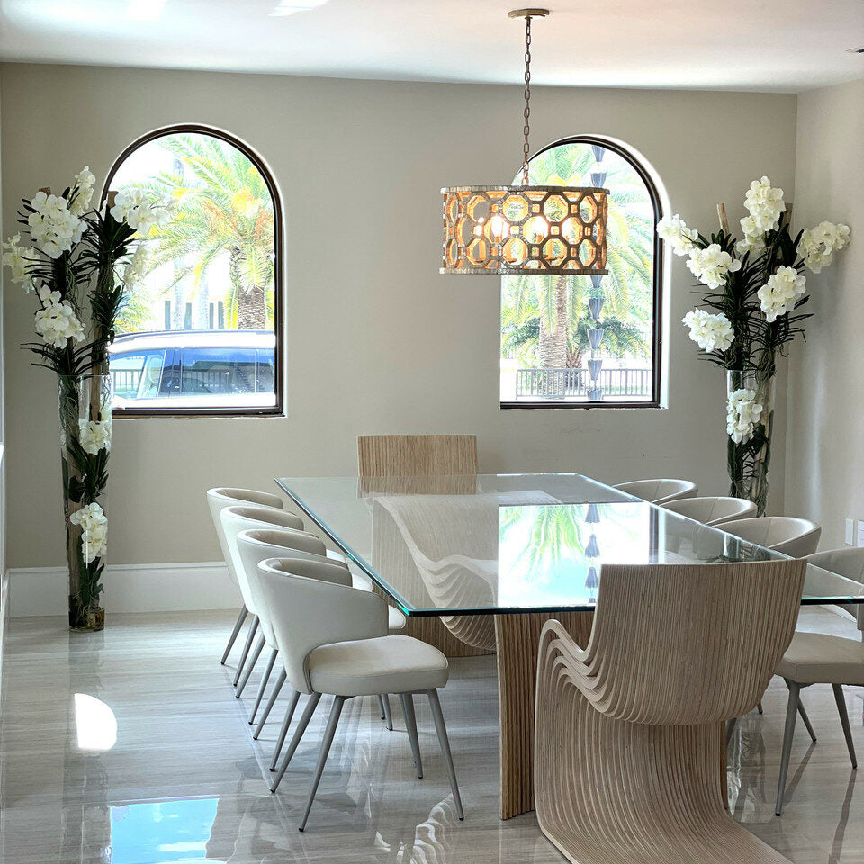 White Vanda Orchids and Driftwood Inside a Large Conical Glass Cylinder – The Ever Botanic