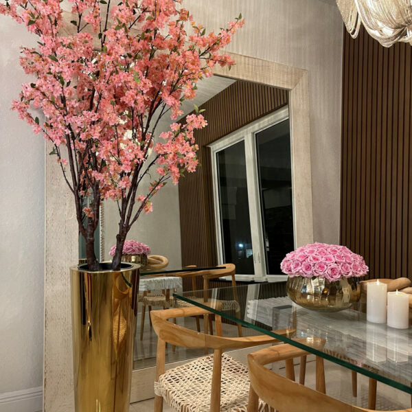 Large Cherry Blossom Tree in Gold Pot – The Ever Botanic