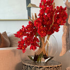 Red Cymbidiums in Moon Vase – The Ever Botanic