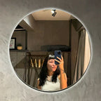 Slim Round Mirror with LED 60 × 60 – The Ever Botanic