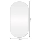 Slim Rounded Mirror with LED 80 × 40 cm – The Ever Botanic